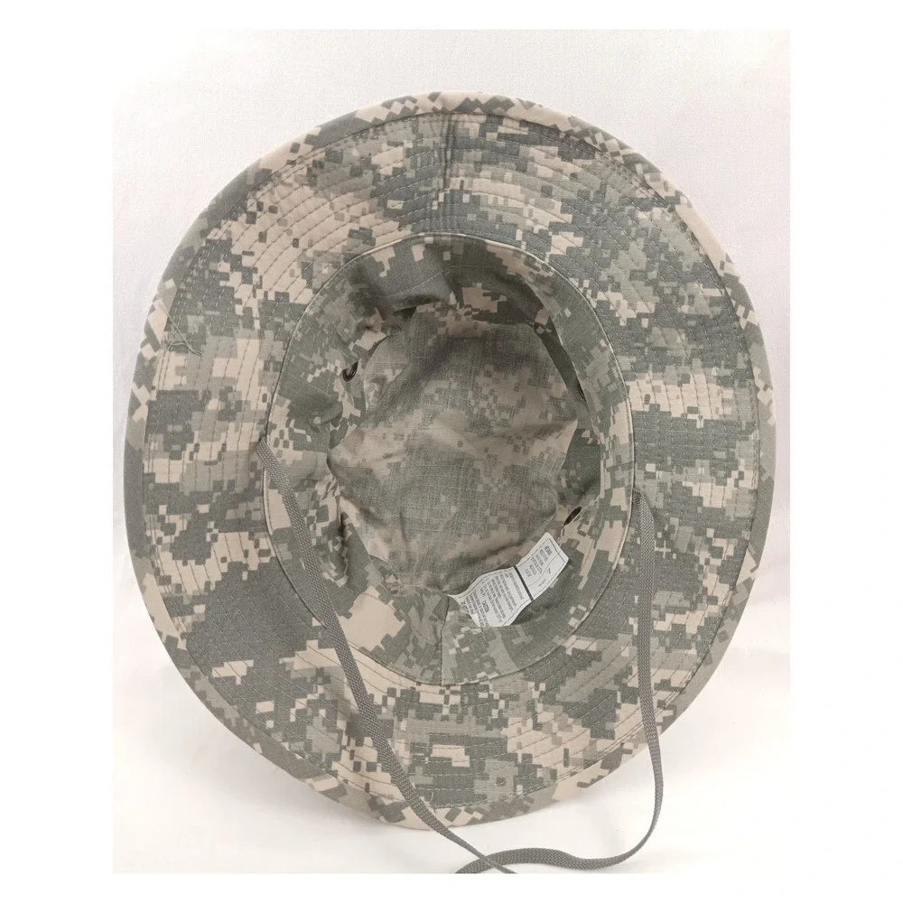 Military Boonie Hat ACU‎ Digital Camo Size 7 Sun Protection Outdoor Cap